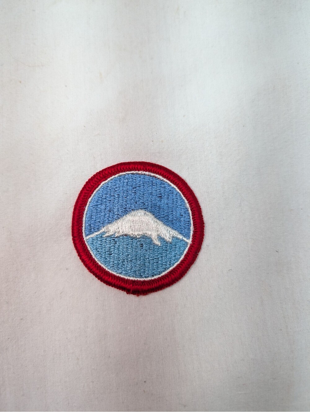 WWII US Army 7th Infantry Division Patch Hourglass Red Border Vintage SSI